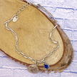 Srebrna bransoletka z cyrkonią i monetą (4)